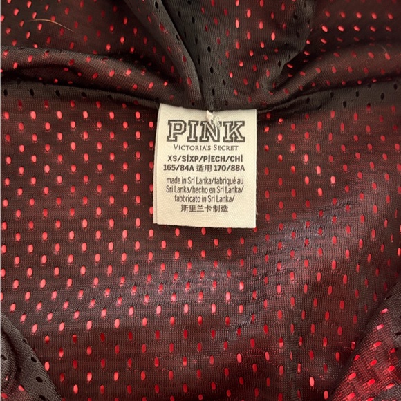 PINK Victoria's Secret Bright Pink and Black Raincoat (oversized) - Picture 6 of 8